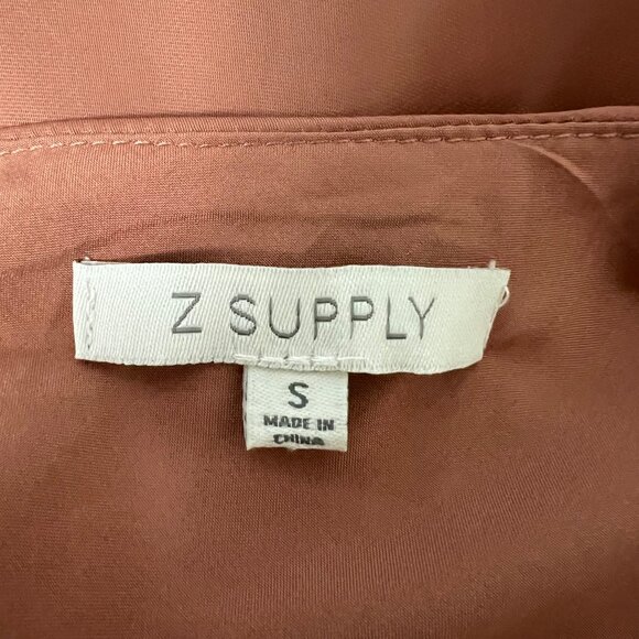 Z Supply Womens Lark Slip Midi Dress Copper Satin Spaghetti Straps size Small - Picture 8 of 11